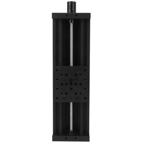 Linearer Spindel-Verschiebetisch für CNC, 3D-Druck und Gravur, 300 mm, aus schwarz/silberner Aluminiumlegierung