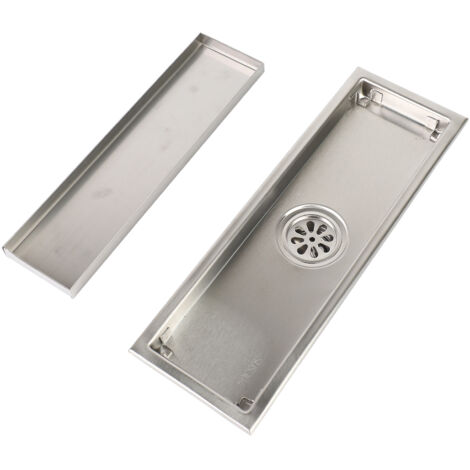 Lineares Bodenrost mit herausnehmbarem Haarfilter und Rückschlagventil aus Edelstahl 304 – 30 x 10 cm – unsichtbar und kratzfest