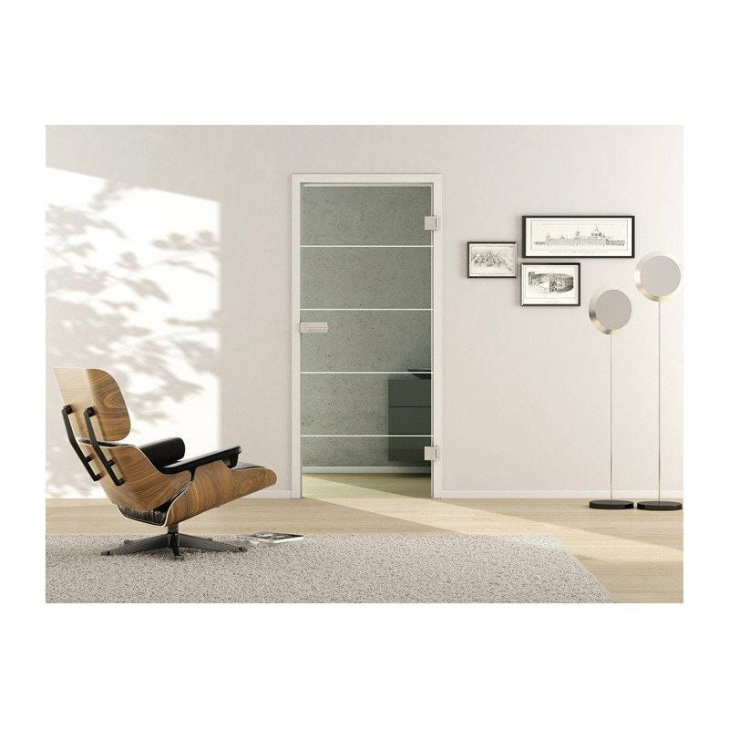 

LÍNEAS puerta de vidrio H2097 mmxB709 mm izquierda transparente Hoja mate Estudio / Oficina PROMAT