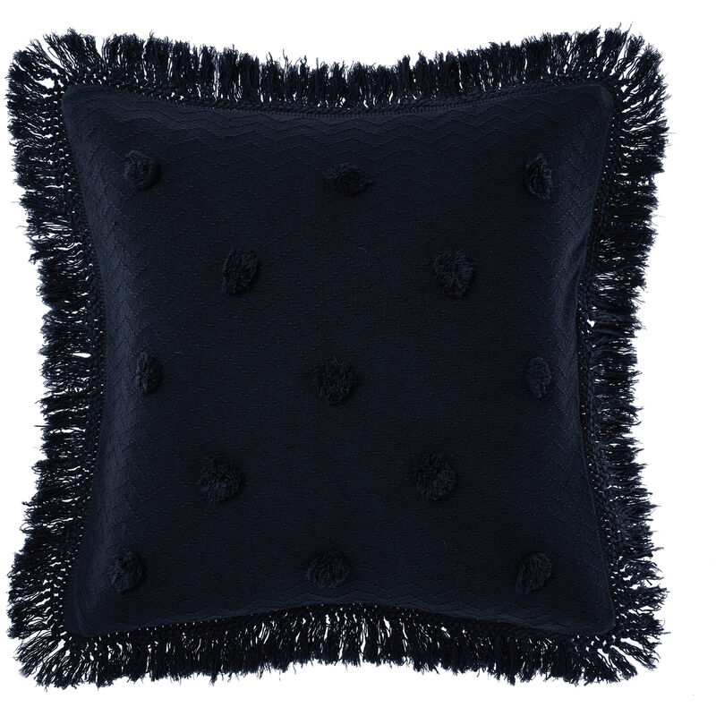 Linen House - Adalyn Aztec Tufted Pillow Sham 65x65cm Indigo - Indigo