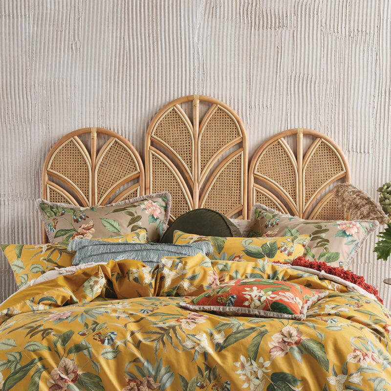 Anastacia Botanical Pillowcase Set 50x75cm Ochre - Ochre - Linen House