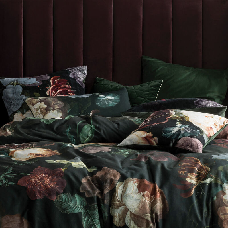 Linen House - Winona Dark Botanical Pillowcase Set 50x75cm Ivy - Ivy