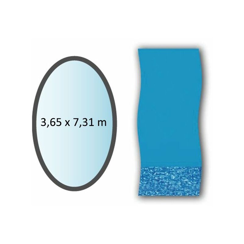 Liner swirl forme ovale 3.65x7.31m pour piscine hors sol Swimline li1224sb - bleu