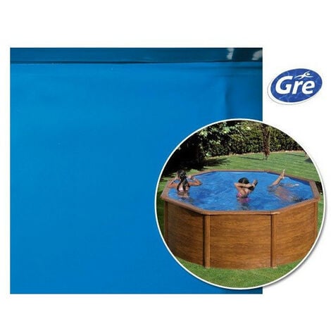 Liner 75/100 classique piscine ronde Gre Pool - Couleur liner: Sable - Taille piscine: Diamètre 550 x 132 cm - Accroche: Overlap