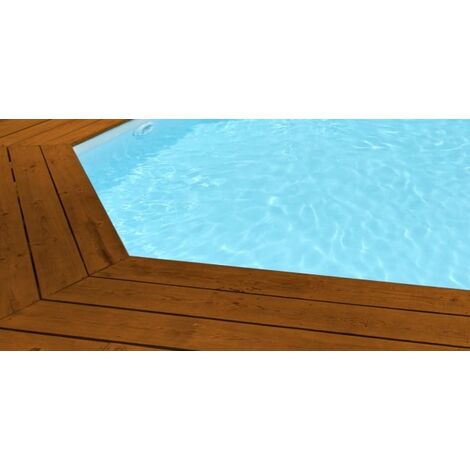Liner 75/100 compatible Piscine Cristaline Octo 404 x 94 bleu clair
