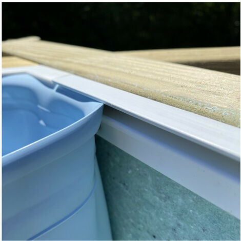 Liner 75/100 compatible piscine Ubbink - Couleur liner: Gris clair - Modèles piscines: Sunwater 555 x 300 x 140 cm