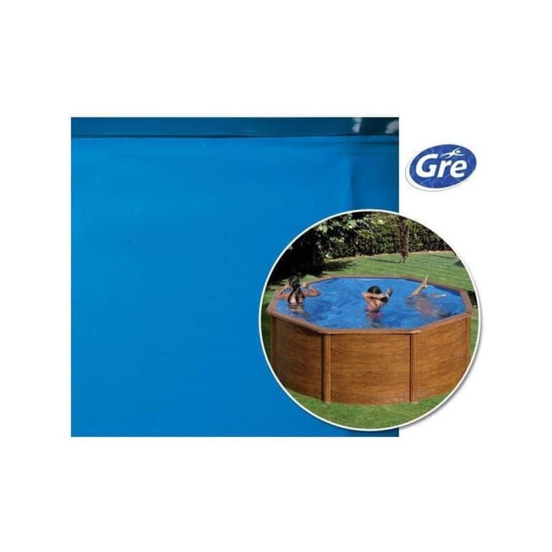 Liner 75/100 classique piscine ronde Gre Pool - Couleur liner: Blanc - Taille piscine: Diamètre 550 x 120 cm - Accroche: Tôle