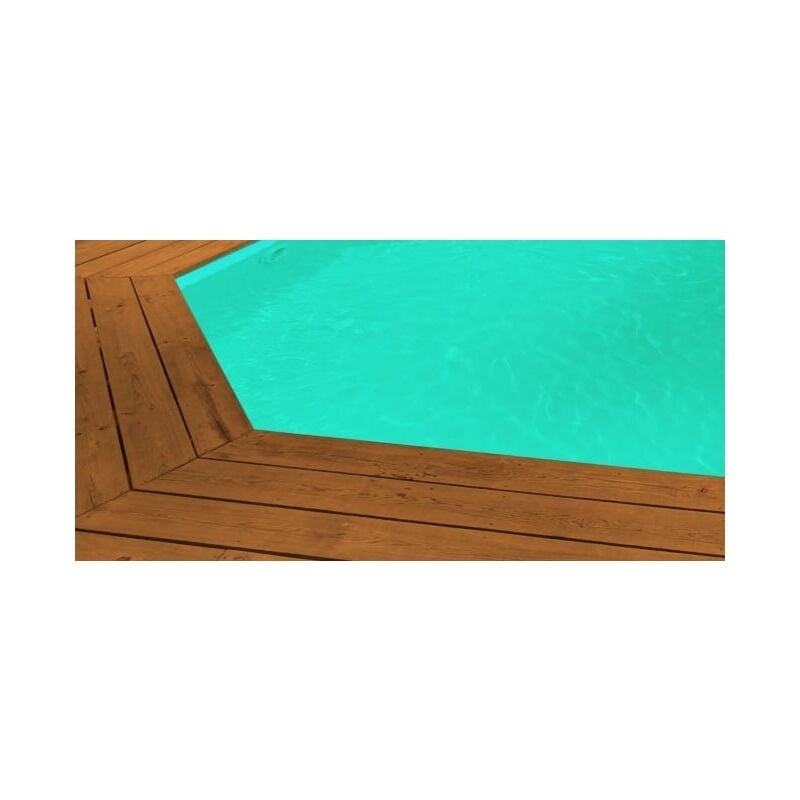 Piscineo - Liner 75/100 Piscine Cristaline Hexa 460x270x130 Turquoise