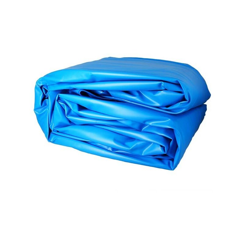 Liner Piscine - Liner uni bleu pour piscine 8 m x 4,70 m x 1,32 m - 40/100e - Pour rail d'accroche (non fourni) de GRE