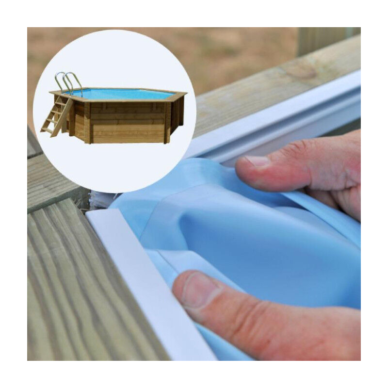 Swimexpert - Liner compatible piscine Blooma Lunda Ø412 H120 cm - bleu - 75/100ème