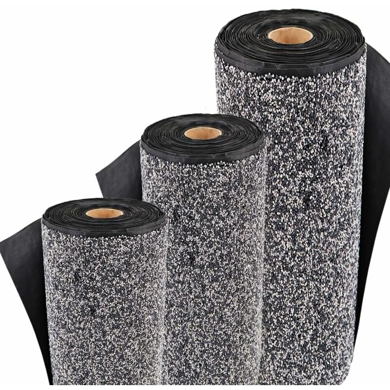 Liner de pierre 14 m x 1 m de large pour les bordures de bassin, cours d'eau de jardin, liner de bassin, gris