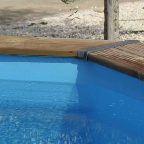 Liner Gre 610 cm - 370 cm - h 120 cm azzurro - overlap sp. 75/100
