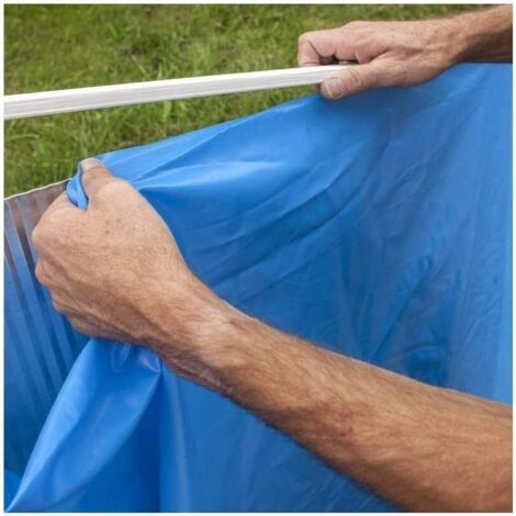 LINER GRE REDONDO ALTO 1.20 MTS X 4.60 MTS  PISCINAS GRE AZUL OVERLAP