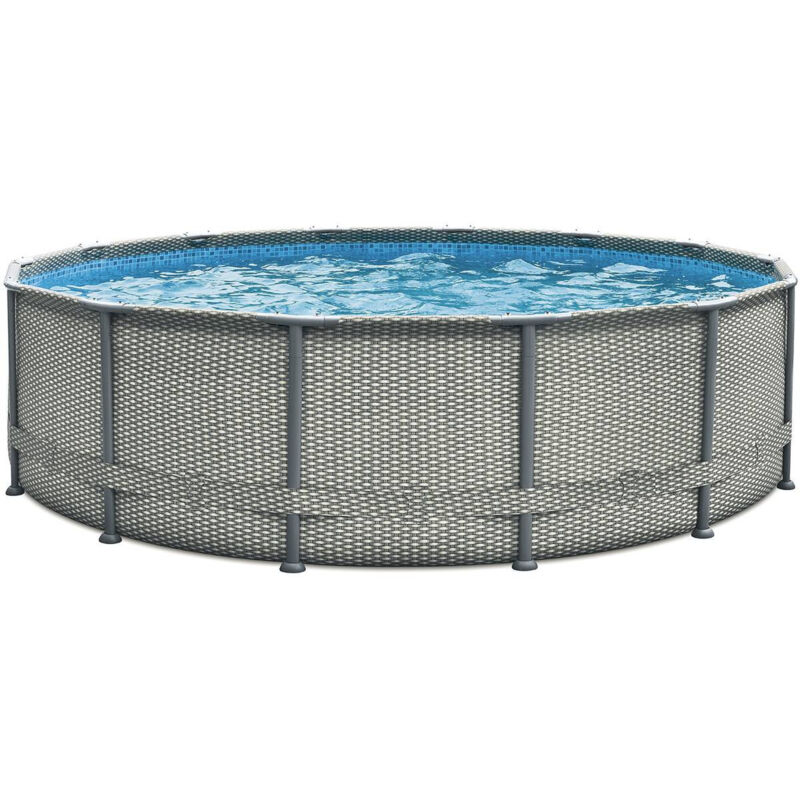 Habitat Et Jardin - Liner Impreso Tubular Elite Para Piscina - Ø 4,88 X 1,22 M - Con Filtración