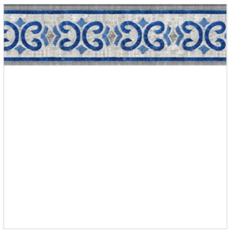 Liner Piscine 75/100 Blanc Frise Oxford Rond Ø4.60m H1.30m