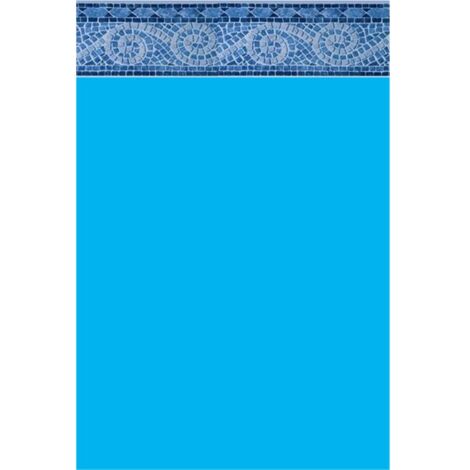 Liner Piscine 75/100 Bleu foncé frise Carthage 5.00 x 3.00m H1.20m