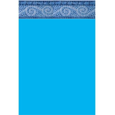Liner Piscine 75/100 Bleu foncé frise Carthage 6.10 x 3.70m H1.20m