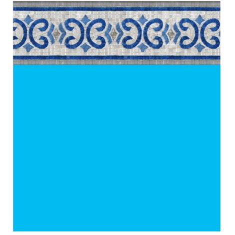Liner Piscine 75/100 Bleu Foncé Frise Oxford 5.50x3.70m H1.20m