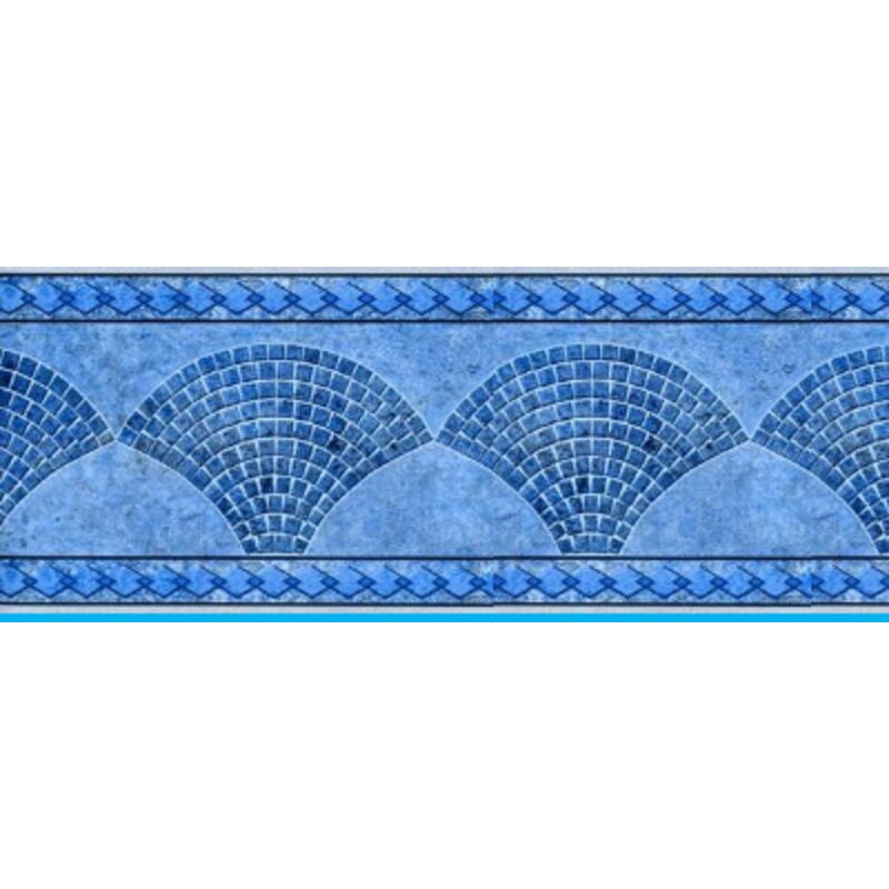 Liner Piscine 75/100 Bleu foncé Frise Keops 5x3m H1.32m