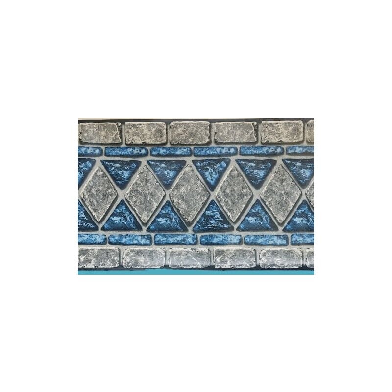 Piscineo - Liner Piscine 75/100 Bleu Foncé Frise Lancashire Diam 3.60m