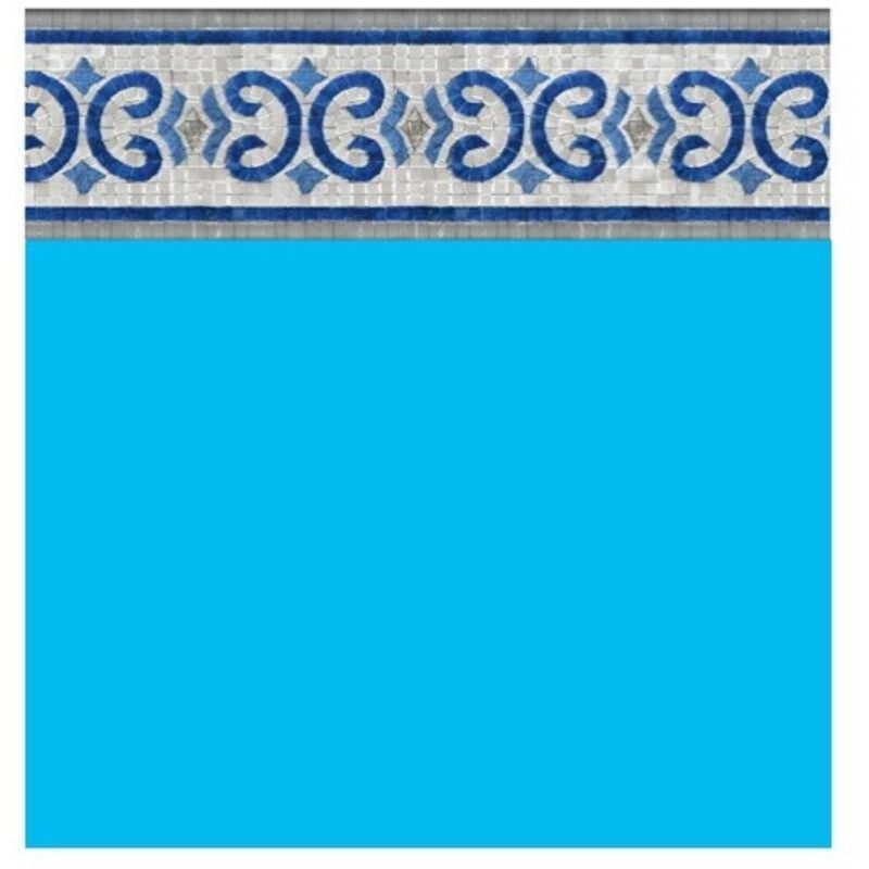 Piscineo - Liner Piscine 75/100 Bleu Foncé avec Frise Oxford 5x3m H1.20m