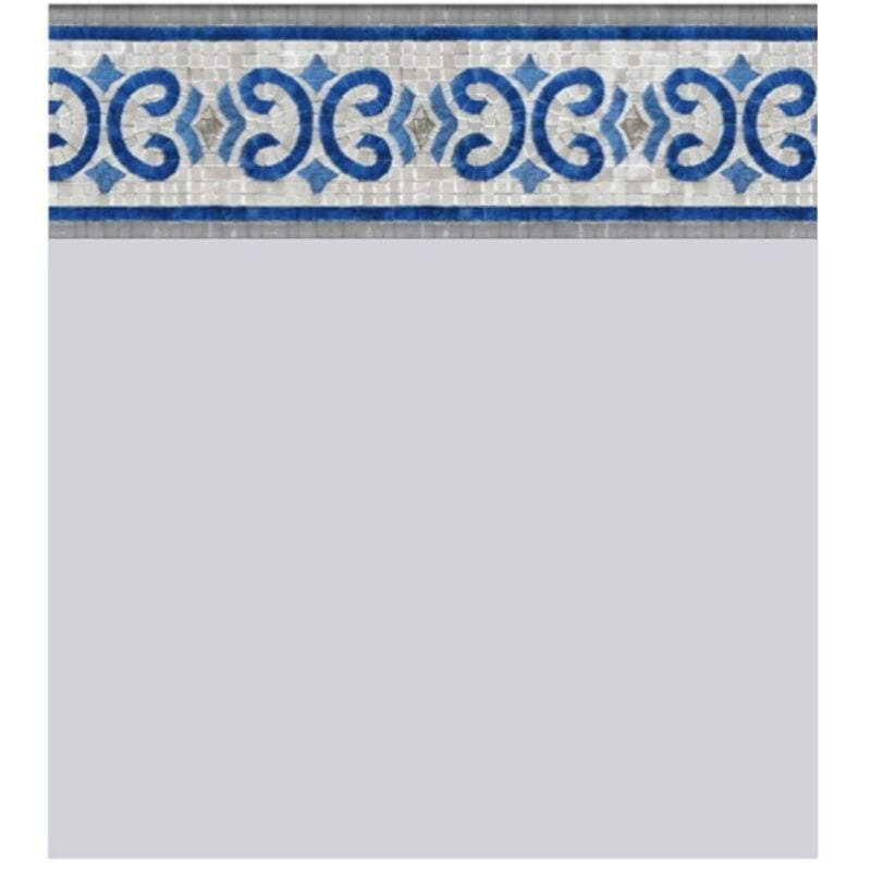 Piscineo - Liner Piscine 75/100 Gris Frise Oxford Ovale 7.30x3.70m 1.32m