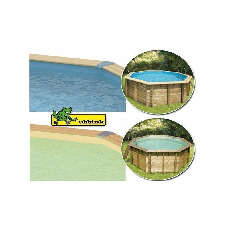 Liner sable ou bleu pour piscine ronde Ubbink Couleur liner: Sable - Dimensions piscine: 5,80 x 1,30 m