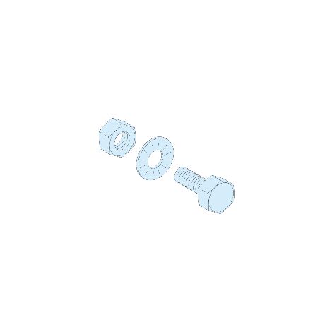 Linergy BS - Lot de 20 boulons - M6 x 20 pour barre de 5 mm - LVS04194