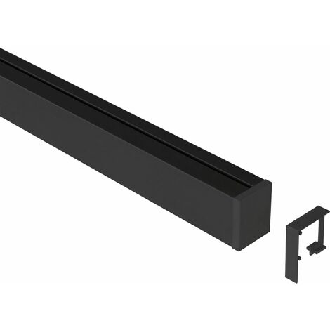 Linero MosaiQ Wandprofil 600 mm Aluminium schwarz