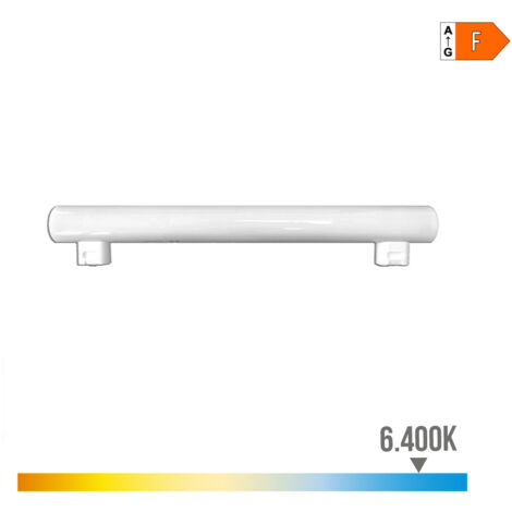 LINESTRA LED 2 CASQUILLOS S14S 7W 500lm 6400K LUZ FRIA Ø3x30cm EDM