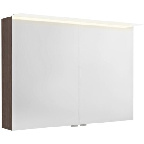 LINEX armoire miroir incl. Lumière LED, 100x70x15cm, Pine Rustik