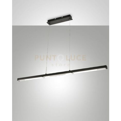 LING LAMPADA A SOSPENSIONE NERA A LED 3000K - 40W - 4800 lm PUSH DIMMER