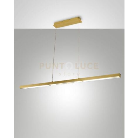 LING LAMPADA A SOSPENSIONE OTTONE SATINATO A LED 3000K - 40W - 4800 lm PUSH DIMMER