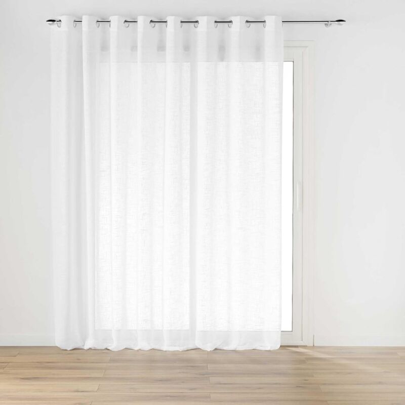 Douceur D'intérieur - Panneau à Œillets Effet Lin Tissé haltona - Blanc - 300x240 cm Douceur D'intérieur - Panneau à Œillets Effet Lin Tissé haltona - Blanc - 300x240 cm