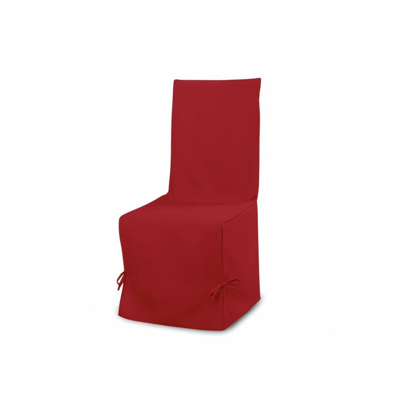 Housse de chaise en coton panama rouge