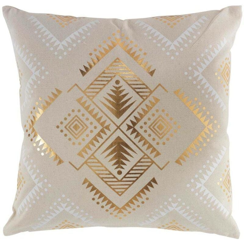Coussin décoratif en coton cybele, design métallique, 45 x 45 cm