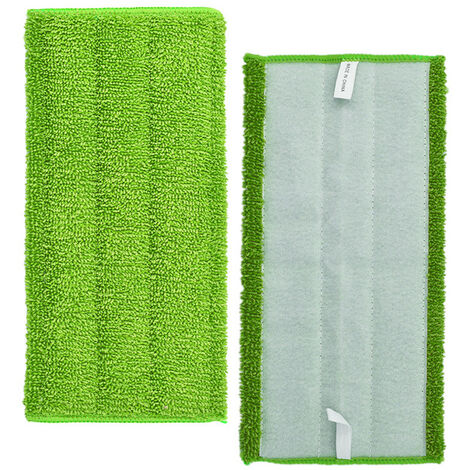 Lingette de nettoyage lavables pour balai Swiffer WetJet,tampons, chiffons, pièces de rechange, balayeuse, sol sec, humide, vadrouille,,green