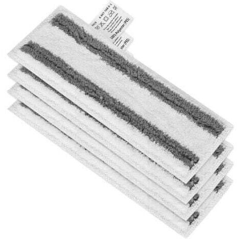 Lingette pour Nettoyeur Vapeur Karcher Easyfix SC2 SC3 SC4 SC5 Chiffons Serpillières Bonnettes en Microfibre pour Karcher Easyfix SC Série (rayure grise 4pcs)