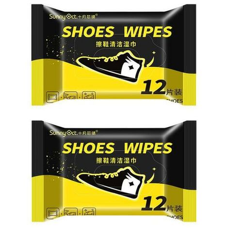 Lingettes de nettoyage jetables et portables, 12/24 pièces, pour chaussures blanches, nettoyage de chaussures, baskets, nettoyage humide rapide,2 PC