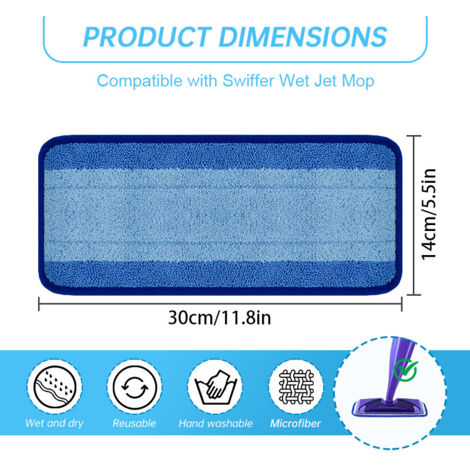 Lingettes de rechange pour balai microfibre Swiffer Wet Jet (lot de 3)