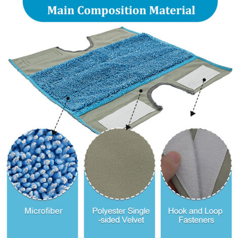 Lingettes de rechange pour balai Swiffer (lot de 2) et accessoires pour tête de balai, utilisables à sec ou humide.