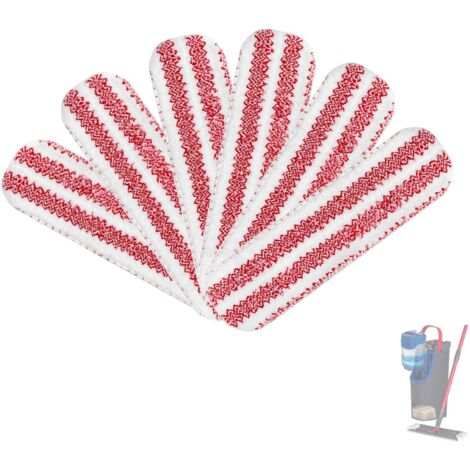 Lingettes de rechange pour balai Vileda/O-Cedar H2prO, lavables pour bois et carrelage, rouges
