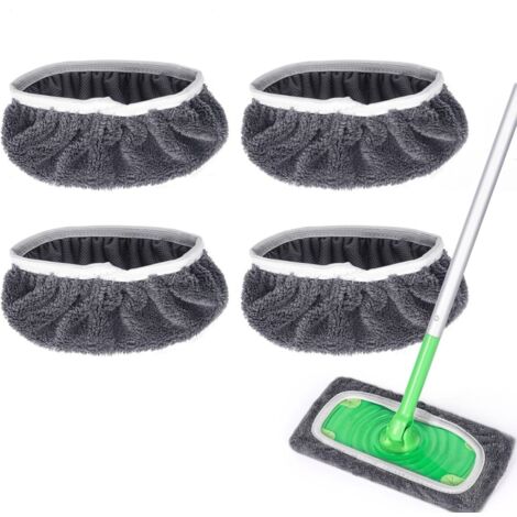 Lingettes lavables pour nettoyeur Swiffer, lot de 4 - Idéales pour sols secs et humides