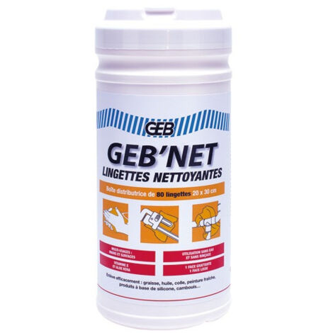 Lingettes Nettoyantes Mains Et Surfaces Gebnet Seau X80 - Geb