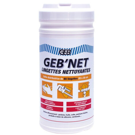 Lingettes Nettoyantes Mains Et Surfaces Gebnet Seau X80 - Geb