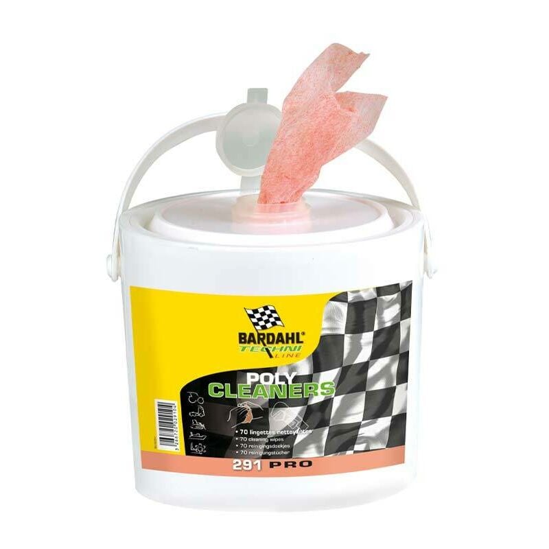 Bardahl - Lingettes Poly Cleaners seau de 70 lingettes