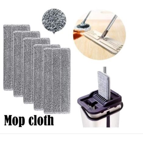 Lingettes pour Balai Vadrouille de Nettoyage de Sol Sèrpillere de Microfibre,Super Absorbant Recharges de Tête de Vadrouille (10pcs)