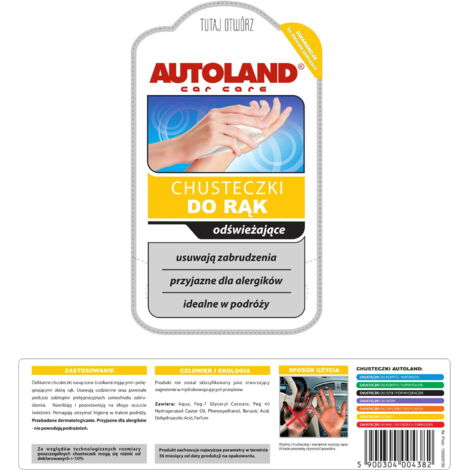Lingettes pour les mains Autoland 25 pièces