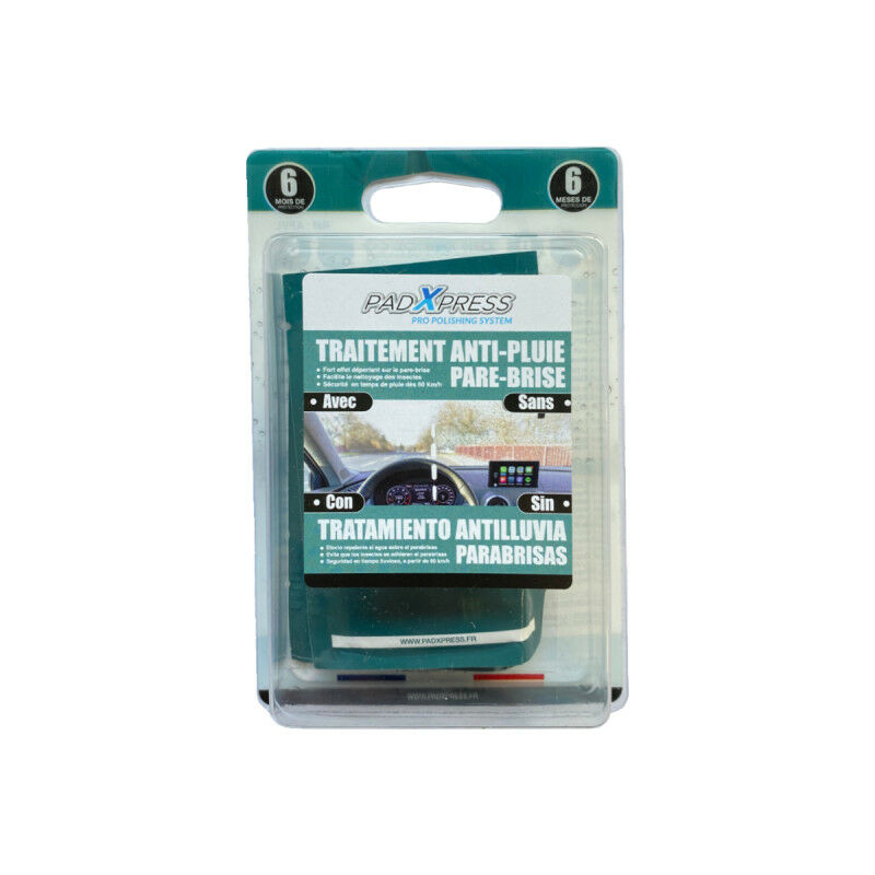 Lingettes protection anti-pluie Padxpress Auto - Pour pare-brise de voiture