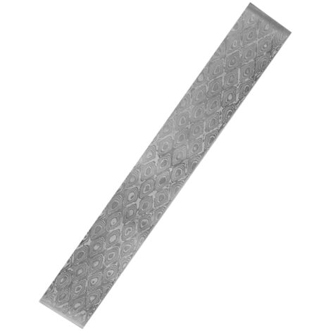 Lingote de acero de Damasco de 160 x 30 x 3 mm, material de forja embrionario endurecido y alisado para la fabricación de fresas y otros materiales multiusos.